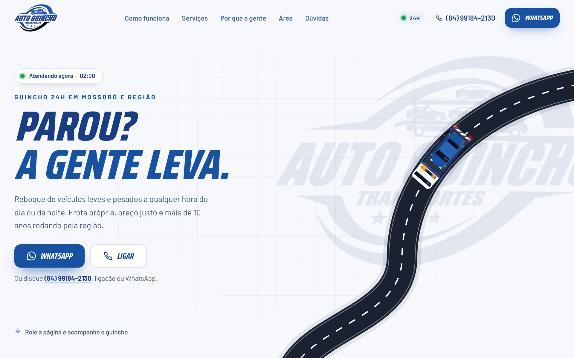 Site do Auto Guincho